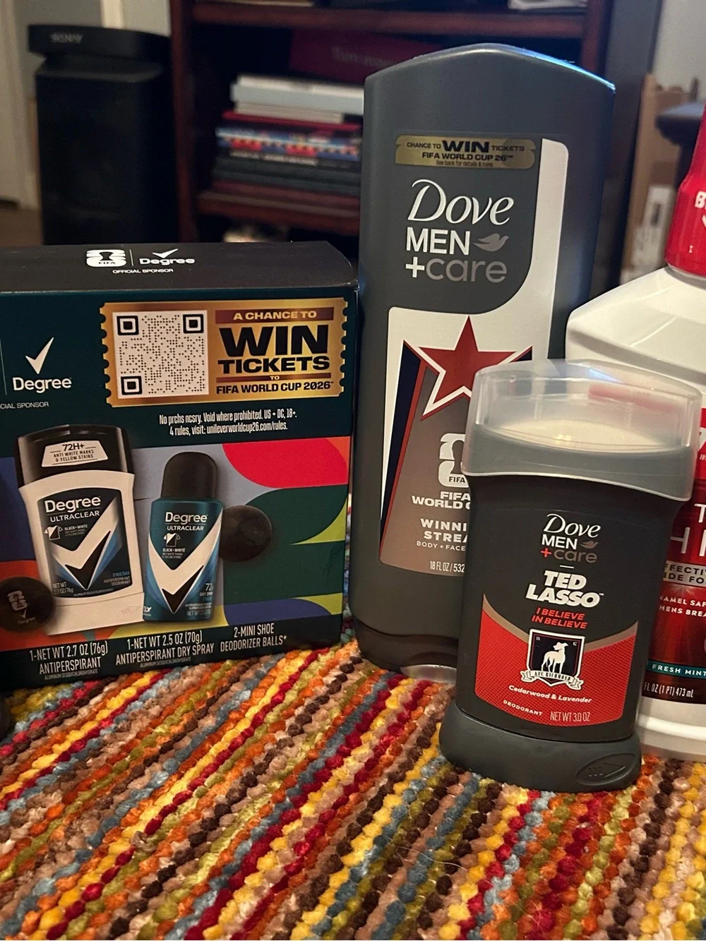 Dove Men+Care Ted Lasso personal care bundle of 5 new items Degree set